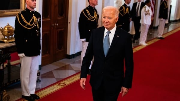 US President Joe Biden pictured yesterday at a Medal of Honor Ceremony in the White House