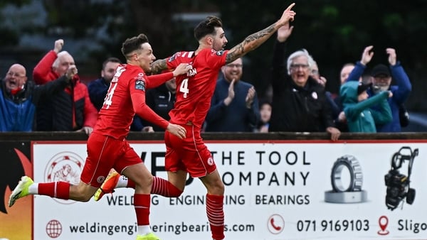 Ellis Chapman celebrates after Sligo's late winner