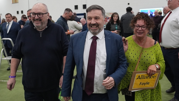 UUP South Antrim Candidate Robin Swann arrives at Meadowbank Sports Arena