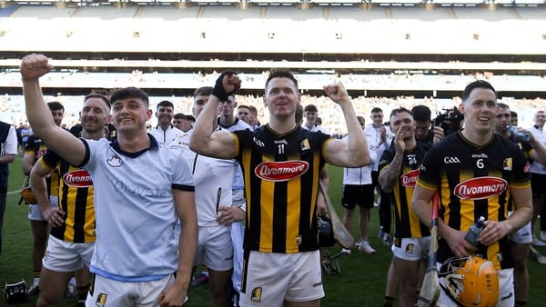 Kilkenny players celebrate yet another Leinster title