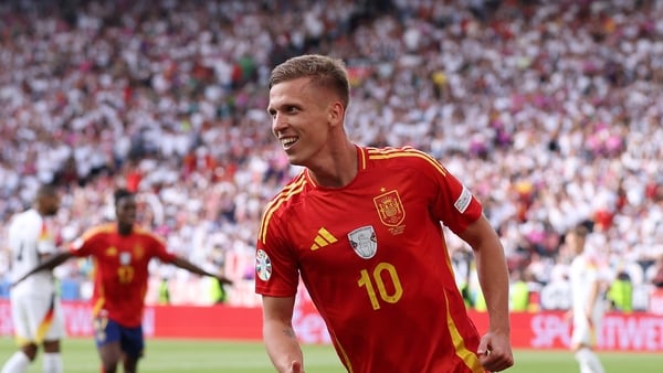 Dani Olmo of Spain.