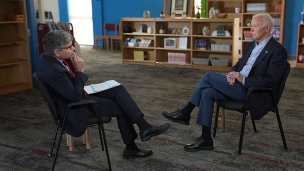 Joe Biden speaks to 'This Week' anchor George Stephanopoulos (Pic: ABC handout)