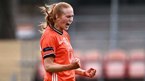 Blaithín Mackin of Armagh celebrates scoring her side's first goal