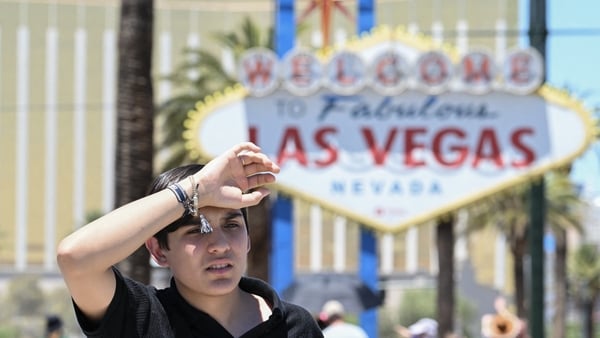 Temperatures reached 46C in Las Vegas, which tied a record that was set in 2007