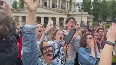 Tears of joy and relief as leftist alliance ahead of far-right in France's vote