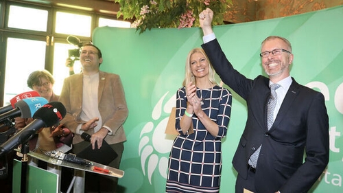 Roderic O'Gorman, right, has become the Green Party's fourth ever leader (Photo: RollingNews.ie)