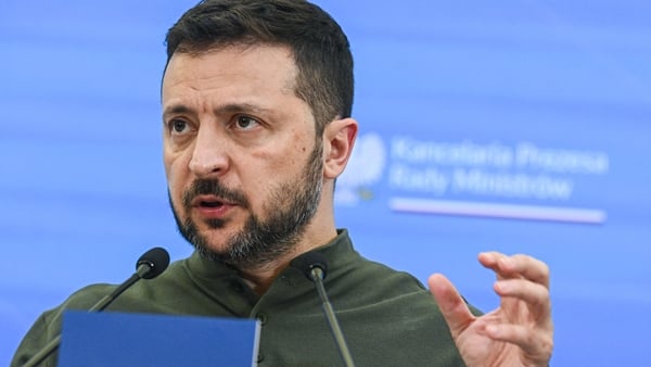 Volodymr Zelensky was visiting Warsaw to sign a bilateral security agreement with Poland