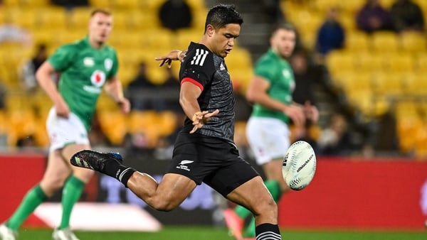 Josh Ioane in action for the Maori All Blacks against Ireland in July 2022