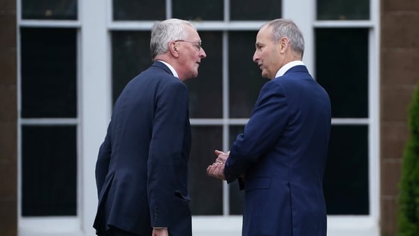 The Fianna Fáil leader and Hilary Benn discussed a range of issues