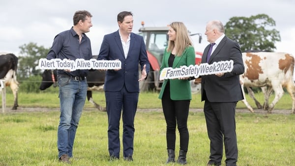 The launch for Farm Safety Week took place on the Delaney farm in Co Laois with the Minister of State at the Dept of Agriculture with responsibility for farm safety Martin Heydon