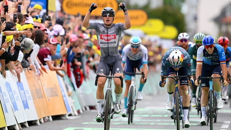 Philipsen pips Van Aert to Tour de France stage 13 win