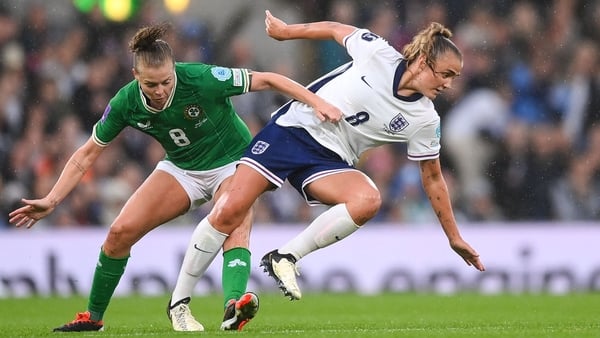 Ruesha Littlejohn battles with England star Georgia Stanway