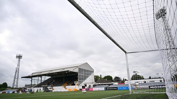 The fracas immediately broke out following the match at Oriel Park