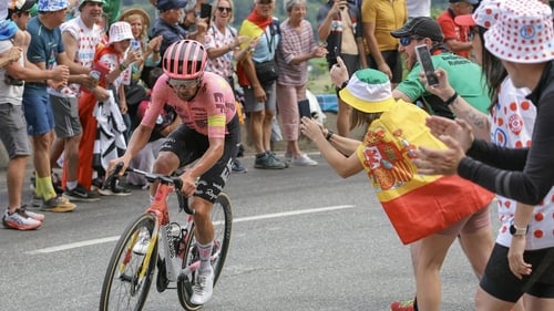 Ben Healy during the final ascent