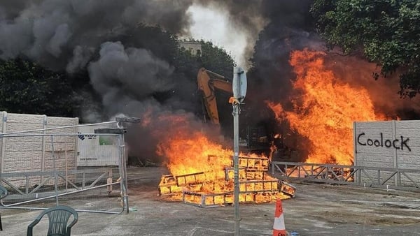 Disturbances broke out after construction equipment was brought on site