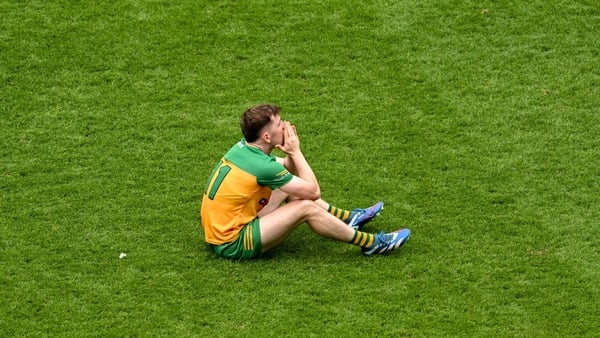 A dejected Shane O'Donnell following the All-Ireland semi-final defeat to Galway