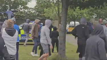 Garda car damaged during disturbances at Coolock