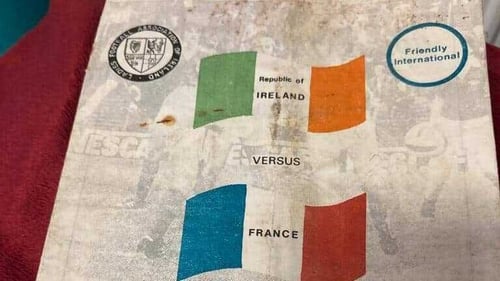 Programme cover for Ireland v France at Tolka Park in 1978. Photo: Courtesy of Linda Gorman