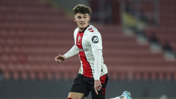 Luke Pearce, in action for Southampton's academy last year, has temporarily joined Sligo Rovers