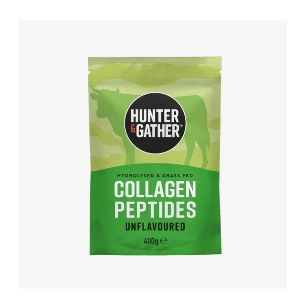 Collagen peptide bovine powder in green bag