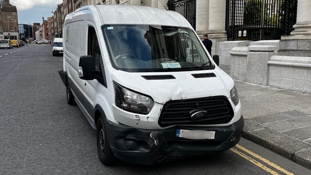 Van outside Govt Buildings