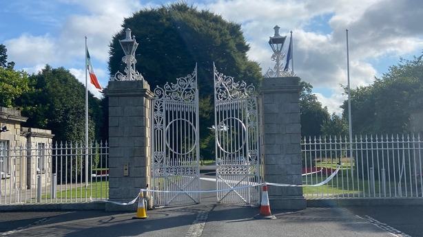 Damage at Áras an Uachtaráin this morning
