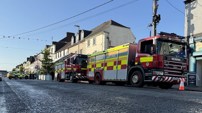 The Cork County Fire Service was called to the scene this afternoon