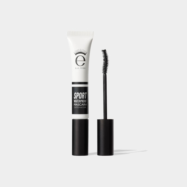 White and black tube of waterproof black mascara