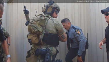 Watch: The moment police officer spot Trump rally gunman