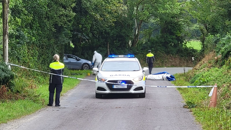 Gardaí at the scene in Cork this morning