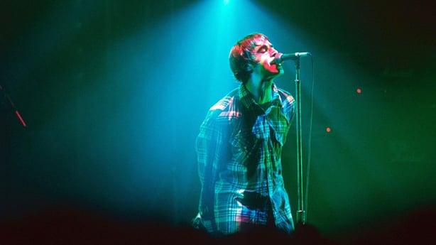Oasis Performing In Blackpool in 1995