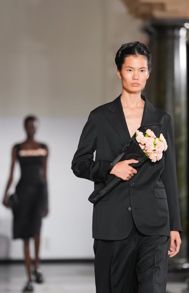 Models on the catwalk during the Simone Rocha show at The Old Bailey