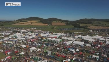 View of Ploughing Championships from sky shows scale of site