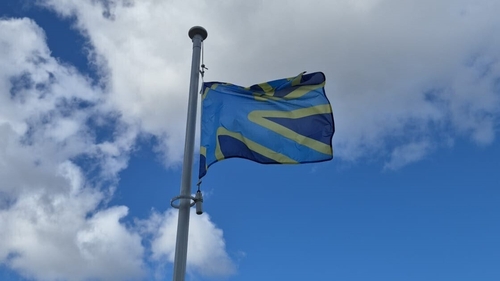 The Deaf flag flies at RTÉ for ISL Awareness Week