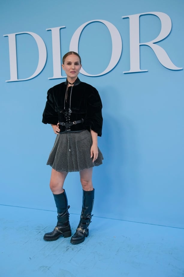 Natalie Portman arrives for the Dior Spring/ Summer 2025 ready-to-wear collection