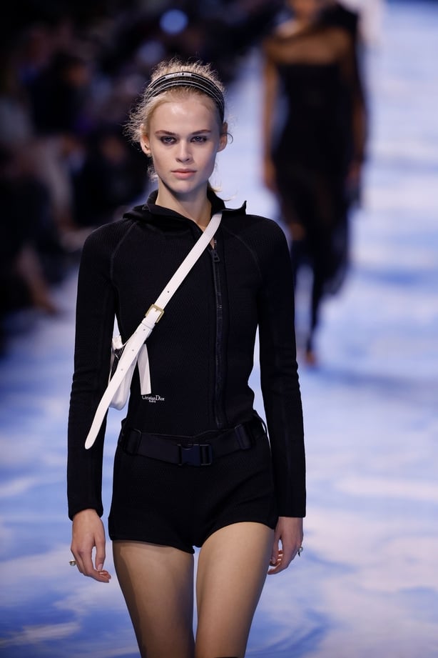 A model wears a creation as part of the Christian Dior Spring/Summer 2025 collection