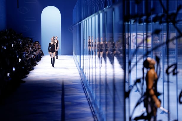 Models wear creations as part of the Christian Dior Spring/Summer 2025 collection presented Tuesday, Sept. 24, 2024 in Paris