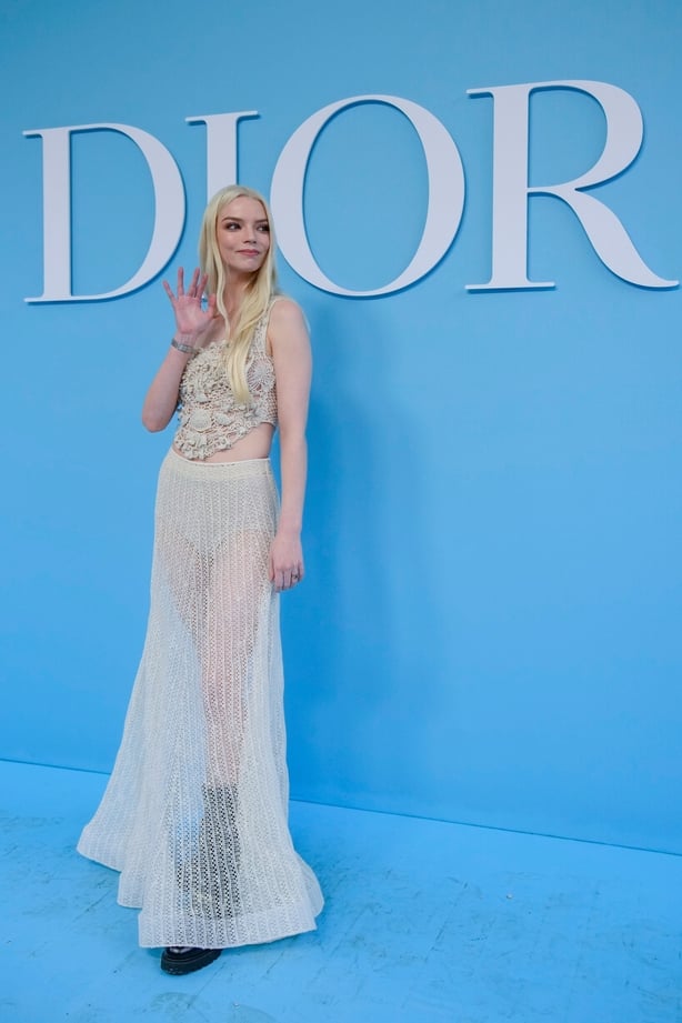 Anya Taylor-Joy arrives for the Dior Spring/ Summer 2025 ready-to-wear collection