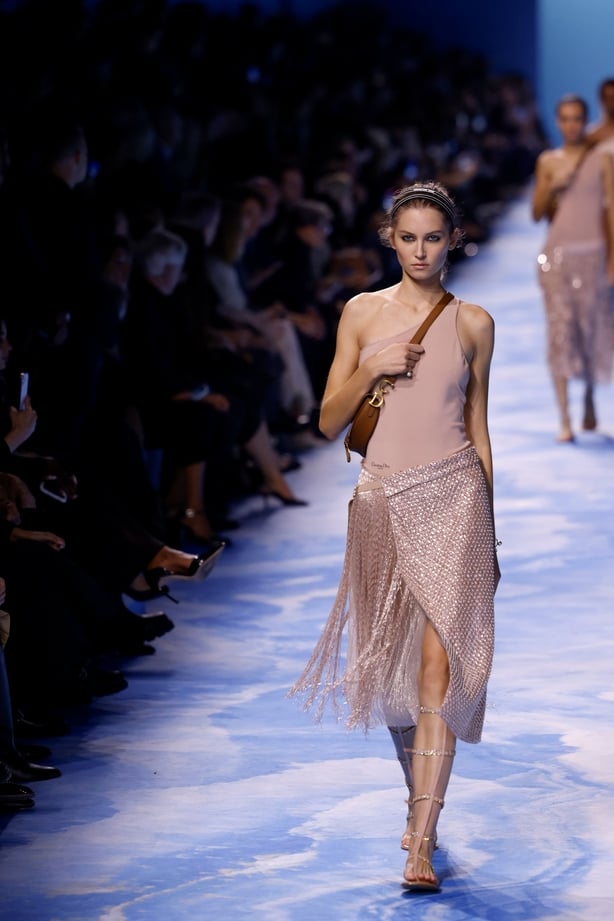 A model wears a creation as part of the Christian Dior Spring/Summer 2025 collection