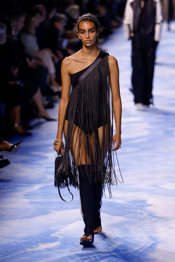 A model wears a creation as part of the Christian Dior Spring/Summer 2025 collection