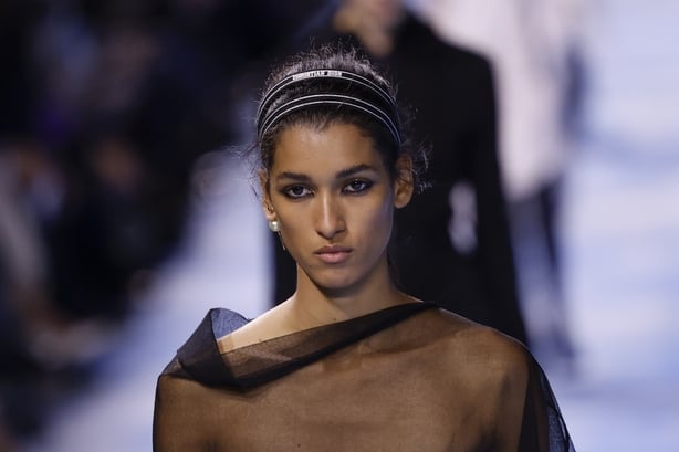 A model wears a creation as part of the Christian Dior Spring/Summer 2025 collection