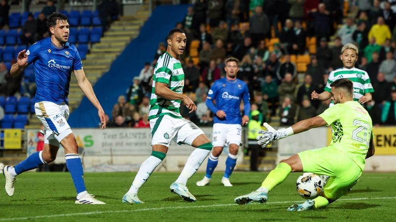 Adam Idah deftly converts Celtic's sixth goal on the night