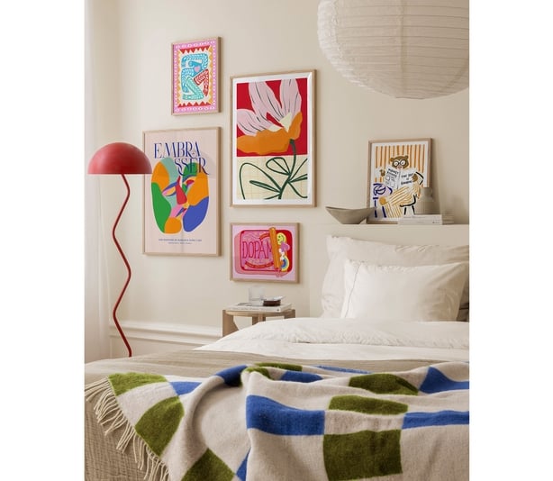 Dopamine Prints Gallery Wall: 5 Posters, 5 Frames, Desenio