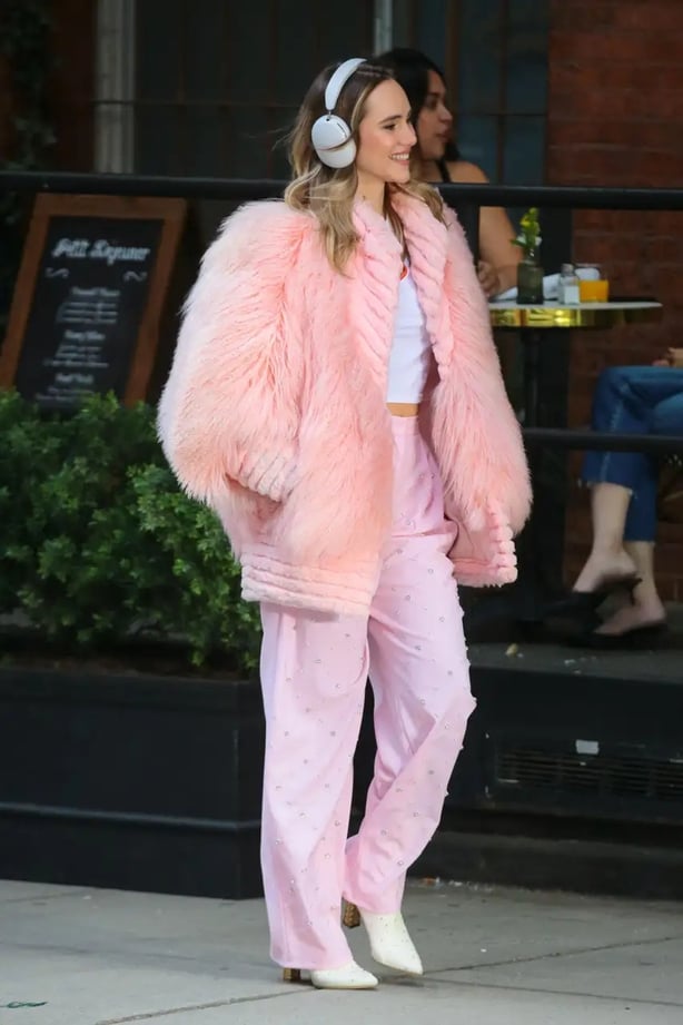 Suki Waterhouse showcased the trending colour in New York (Alamy/PA)