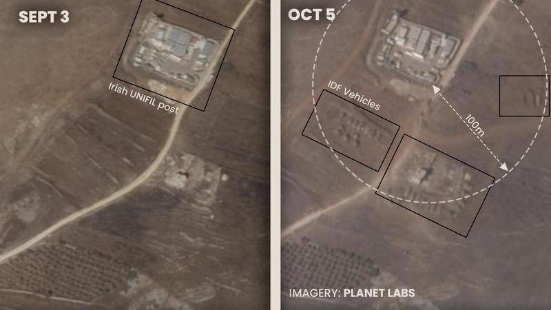 Satellite image shows IDF metres from UNP 6-52. Credit: Planet Labs