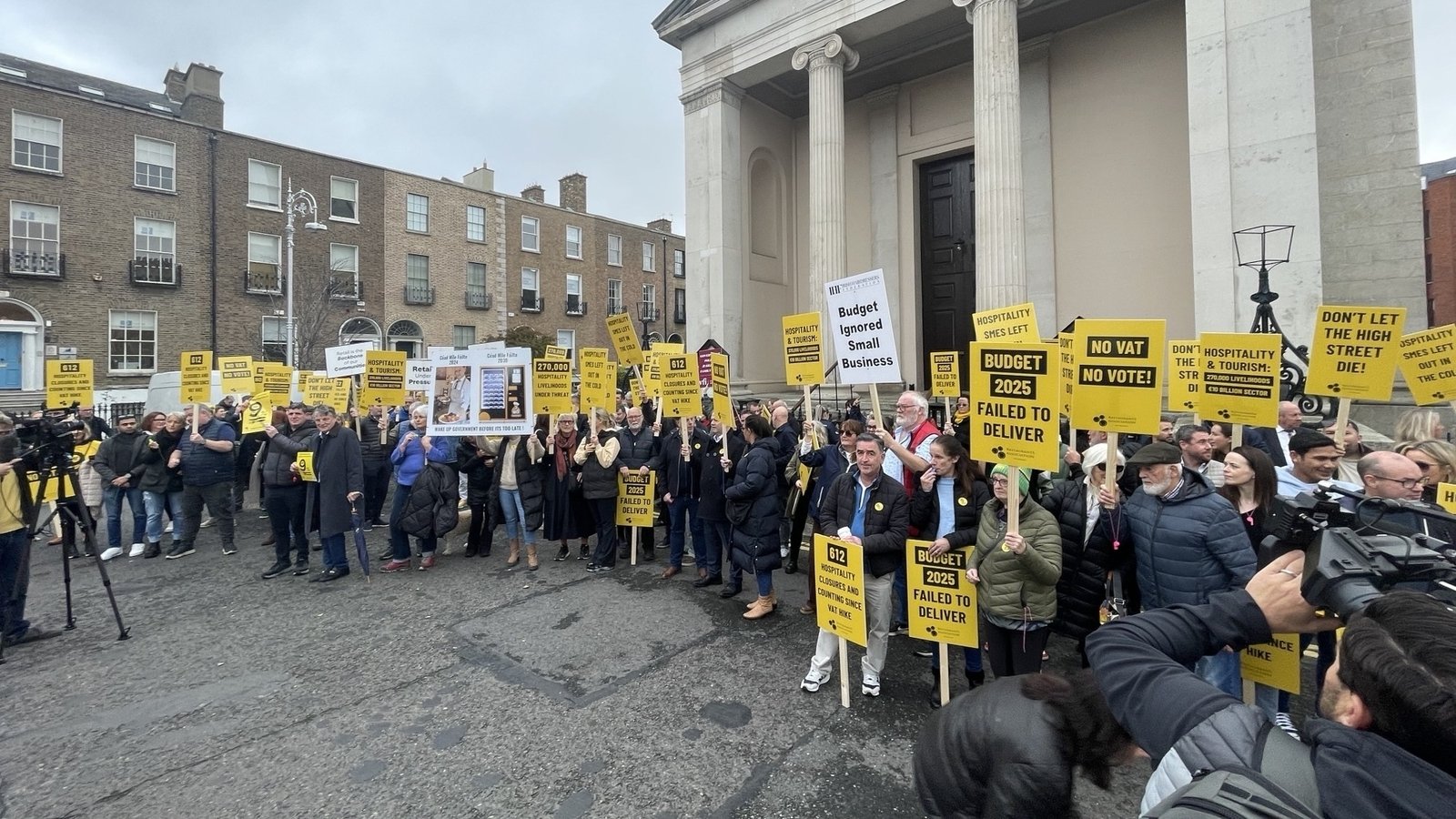 Hospitality, tourism and retail firms hold Dublin protest