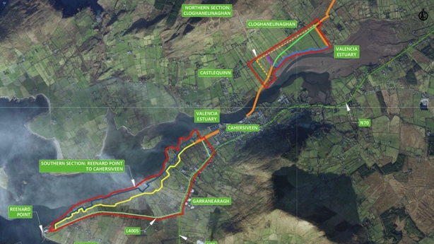 Proposed options for the South Kerry Greenway