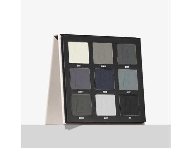 Grey and black smoky eyeshadow palette
