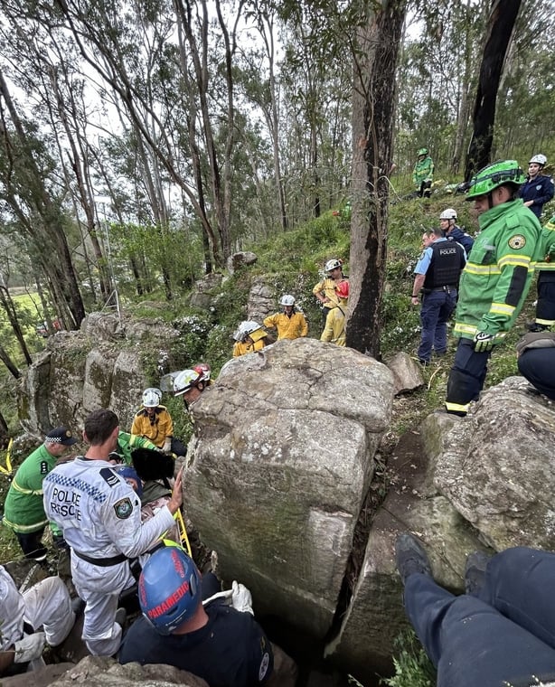 Woman Freed After Being Stuck Upside Down In Rock Crevice