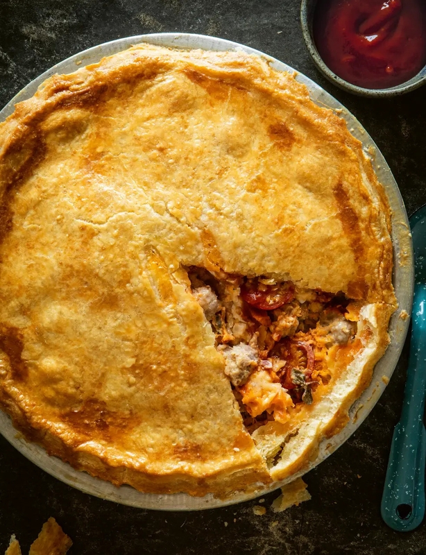 Full English pie from The Hairy Bikers: Our Family Favourites (Andrew Hayes-Watkins/PA)